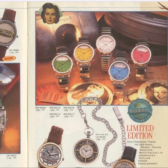 1995 FOSSIL FLOATING GEARS WW-8314 - Picture 2 of 7